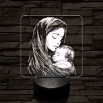 Anyai szeretet 7 színű valósághű 3D led lámpa