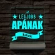 A legjobb Apának személyre szabott fa talppal 7 színű 3D led lámpa