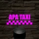 APA TAXI 7 színű 3D led lámpa