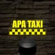 APA TAXI 7 színű 3D led lámpa