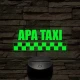 APA TAXI 7 színű 3D led lámpa