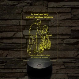 Apa bringa kislányos 7 színű 3D led lámpa