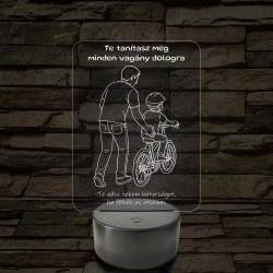 Apa bringa kisfiús 7 színű 3D led lámpa