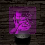 Apa tenyerében 7 színű 3D led lámpa
