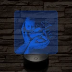 Apa tenyerében 7 színű 3D led lámpa