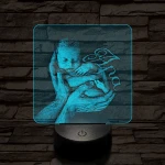 Apa tenyerében 7 színű 3D led lámpa