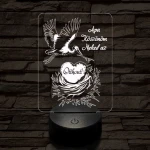 Apa otthont teremt 7 színű 3D led lámpa