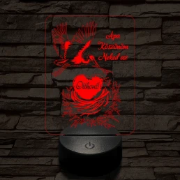 Apa otthont teremt 7 színű 3D led lámpa