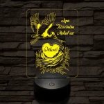 Apa otthont teremt 7 színű 3D led lámpa