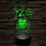 Apa otthont teremt 7 színű 3D led lámpa
