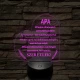 Szív Alakú 3D LED Lámpa – Megható Üzenettel Apáknak 7 színű 3D led lámpa