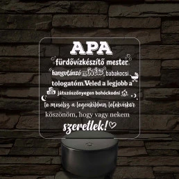 Apa a fürdővízkészítő mester – 7 színű, színváltós LED lámpa