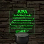 Apa a fürdővízkészítő mester – 7 színű, színváltós LED lámpa