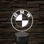 BMW logó - 7 színű, színváltós 3D led lámpa