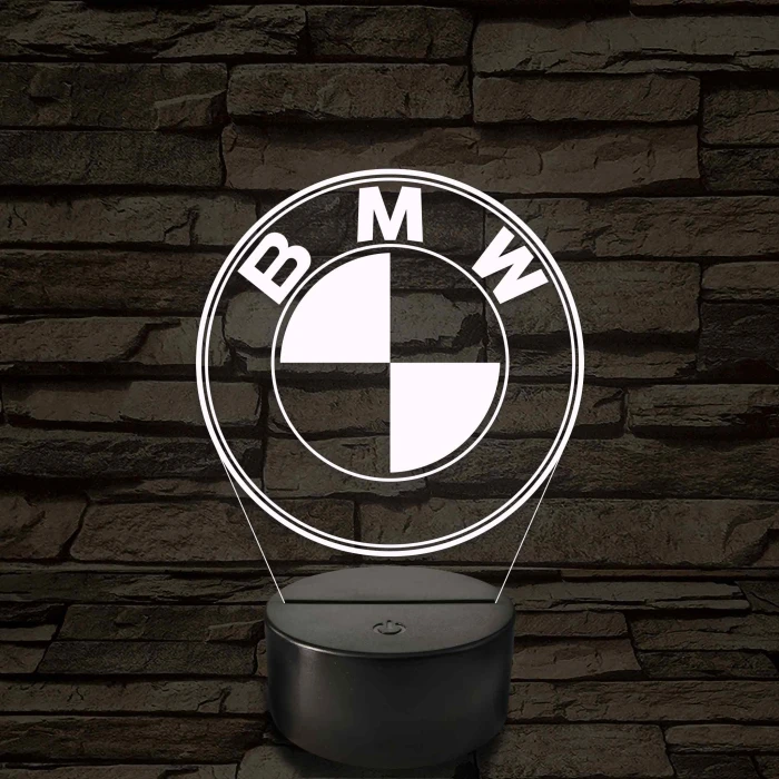 BMW logó - 7 színű, színváltós 3D led lámpa