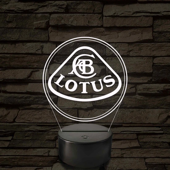 Lotus logó – 7 színű, színváltós LED lámpa