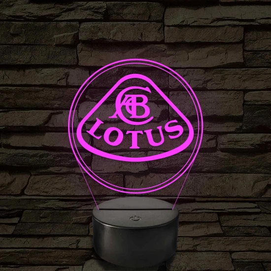Lotus logó – 7 színű, színváltós LED lámpa