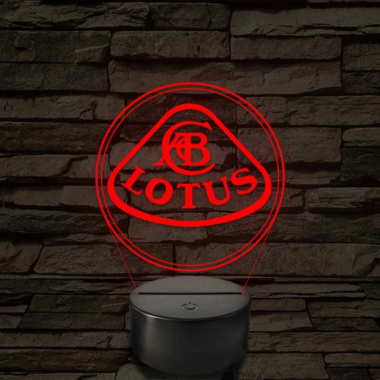 Lotus logó – 7 színű, színváltós LED lámpa