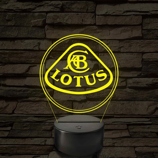 Lotus logó – 7 színű, színváltós LED lámpa
