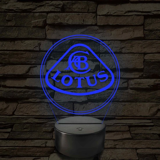 Lotus logó – 7 színű, színváltós LED lámpa
