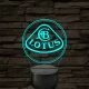 Lotus logó – 7 színű, színváltós LED lámpa