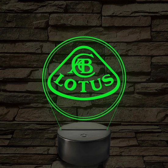 Lotus logó – 7 színű, színváltós LED lámpa