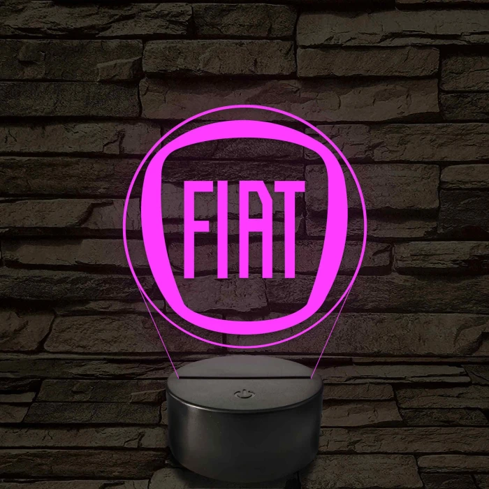 Fiat logó – 7 színű, színváltós LED lámpa