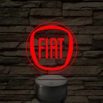 Fiat logó – 7 színű, színváltós LED lámpa