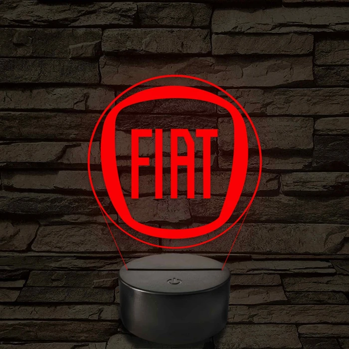 Fiat logó – 7 színű, színváltós LED lámpa