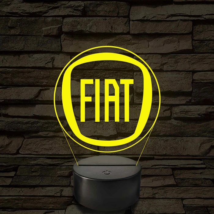 Fiat logó – 7 színű, színváltós LED lámpa