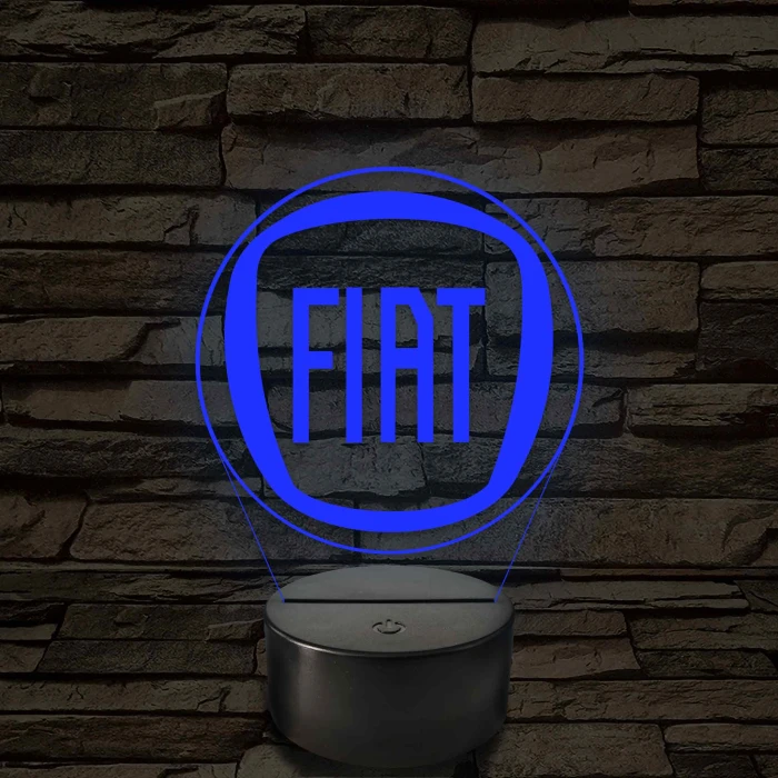 Fiat logó – 7 színű, színváltós LED lámpa