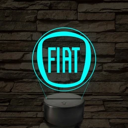 Fiat logó – 7 színű, színváltós LED lámpa