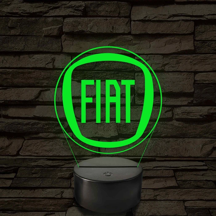 Fiat logó – 7 színű, színváltós LED lámpa