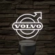 Volvo logó – 7 színű, színváltós LED lámpa