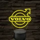 Volvo logó – 7 színű, színváltós LED lámpa