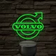 Volvo logó – 7 színű, színváltós LED lámpa