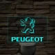 Peugeot logó – 7 színű, színváltós LED lámpa