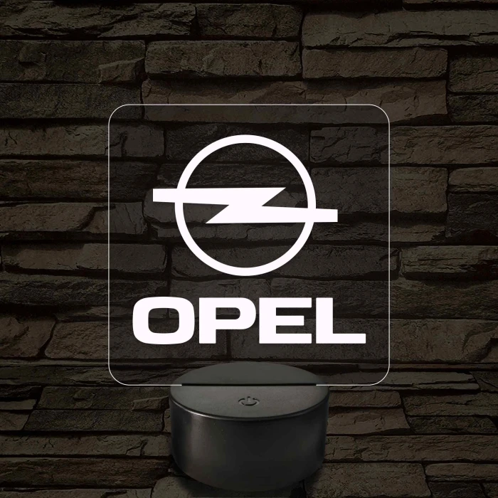 Opel logó – 7 színű, színváltós LED lámpa