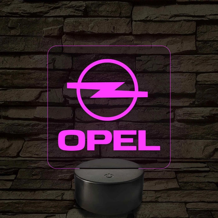 Opel logó – 7 színű, színváltós LED lámpa