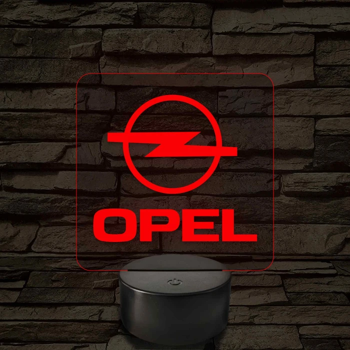 Opel logó – 7 színű, színváltós LED lámpa