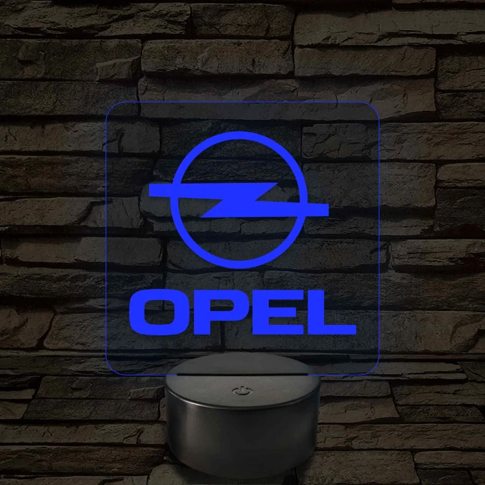 Opel logó – 7 színű, színváltós LED lámpa