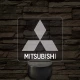 Mitsubishi  logó – 7 színű, színváltós LED lámpa