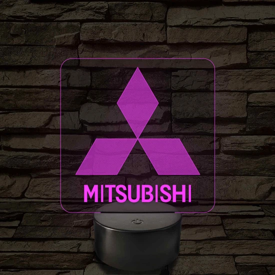 Mitsubishi  logó – 7 színű, színváltós LED lámpa