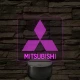 Mitsubishi  logó – 7 színű, színváltós LED lámpa