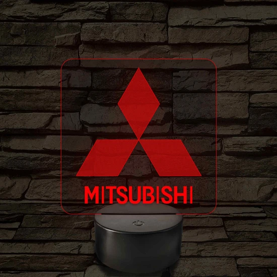 Mitsubishi  logó – 7 színű, színváltós LED lámpa