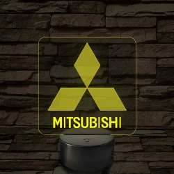 Mitsubishi  logó – 7 színű, színváltós LED lámpa
