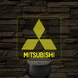 Mitsubishi  logó – 7 színű, színváltós LED lámpa
