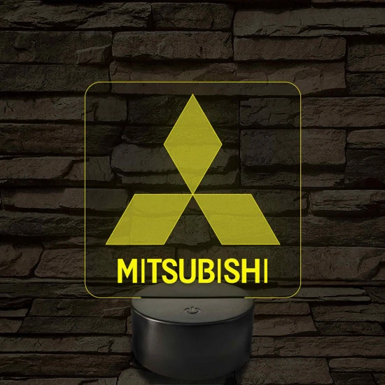 Mitsubishi  logó – 7 színű, színváltós LED lámpa