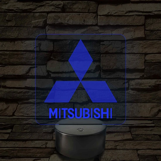 Mitsubishi  logó – 7 színű, színváltós LED lámpa