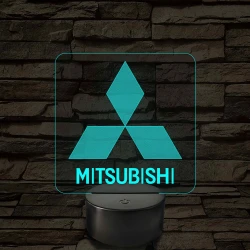 Mitsubishi  logó – 7 színű, színváltós LED lámpa